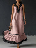 Maxi Vestido Rosa Flamenco