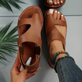 Sandalias Flat Asymmetric Tan