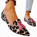 Zapatos Punta Fina Cow Print